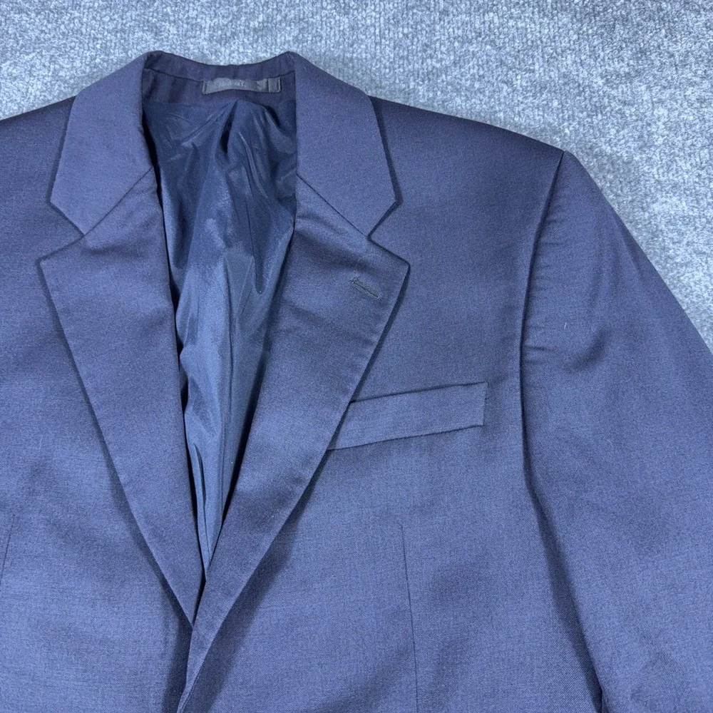 Lauren Ralph Lauren Mens Navy Blue 2-Button Blazer Sport Coat Made in Canada 38R